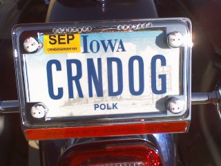 corn dog license plate