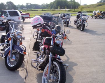 group 2 bikes staged and ready