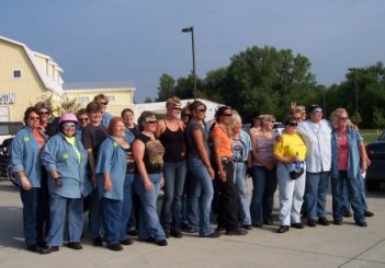 group gathering at starting point