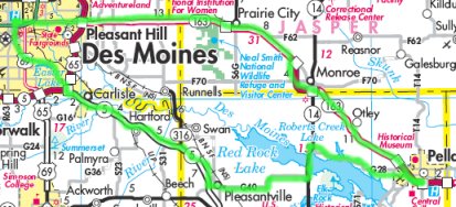 loop from des moines to pella and back